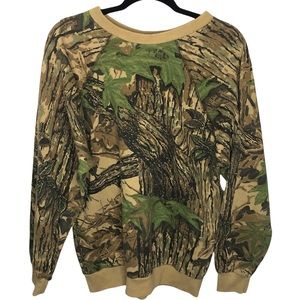 Vintage Real Tree Camo Crewneck Sweatshirt Large